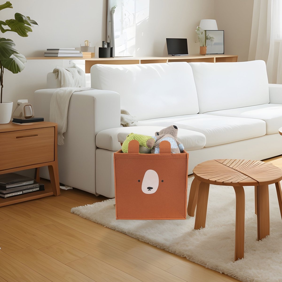 Bear Design Cloth Storage Box - MIDI