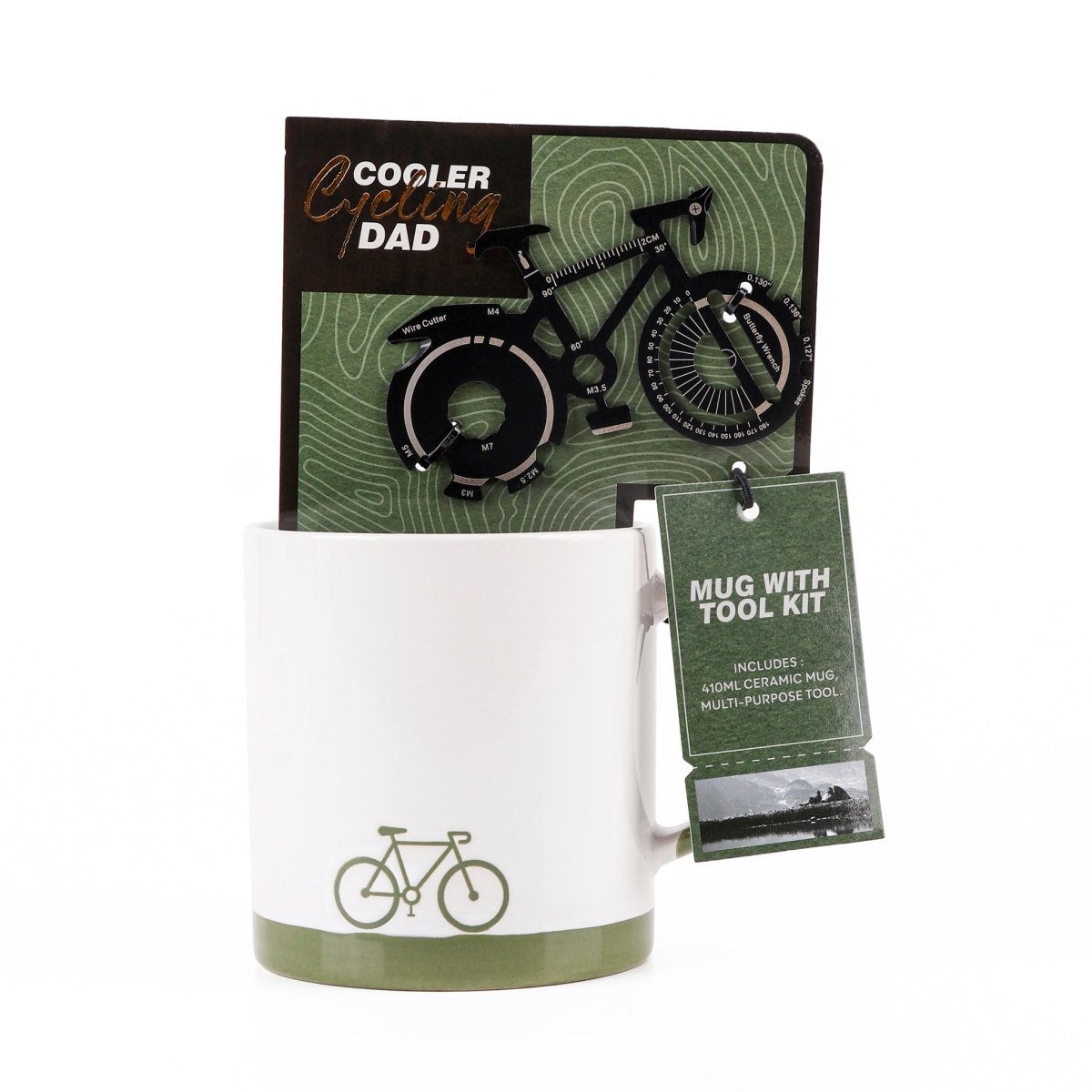 Ceramic cup with bicycle design and tool kit 5