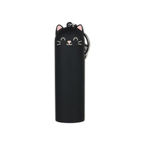 Cat-shaped power bank, black cylindrical body with cute cat face and ears