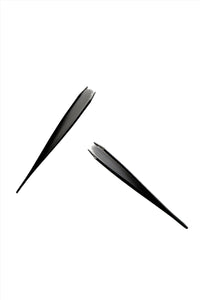 Black Non - Slip Eyebrow Tweezers - MIDI
