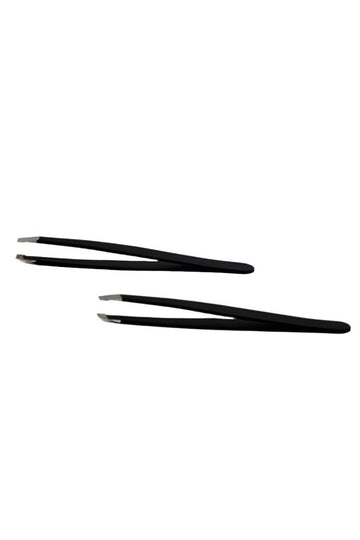 Black Non - Slip Eyebrow Tweezers - MIDI