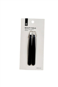 Black Non - Slip Eyebrow Tweezers - MIDI
