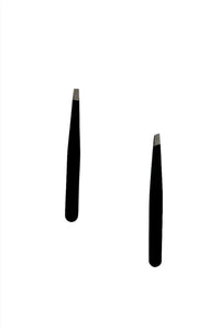 Black Non - Slip Eyebrow Tweezers - MIDI