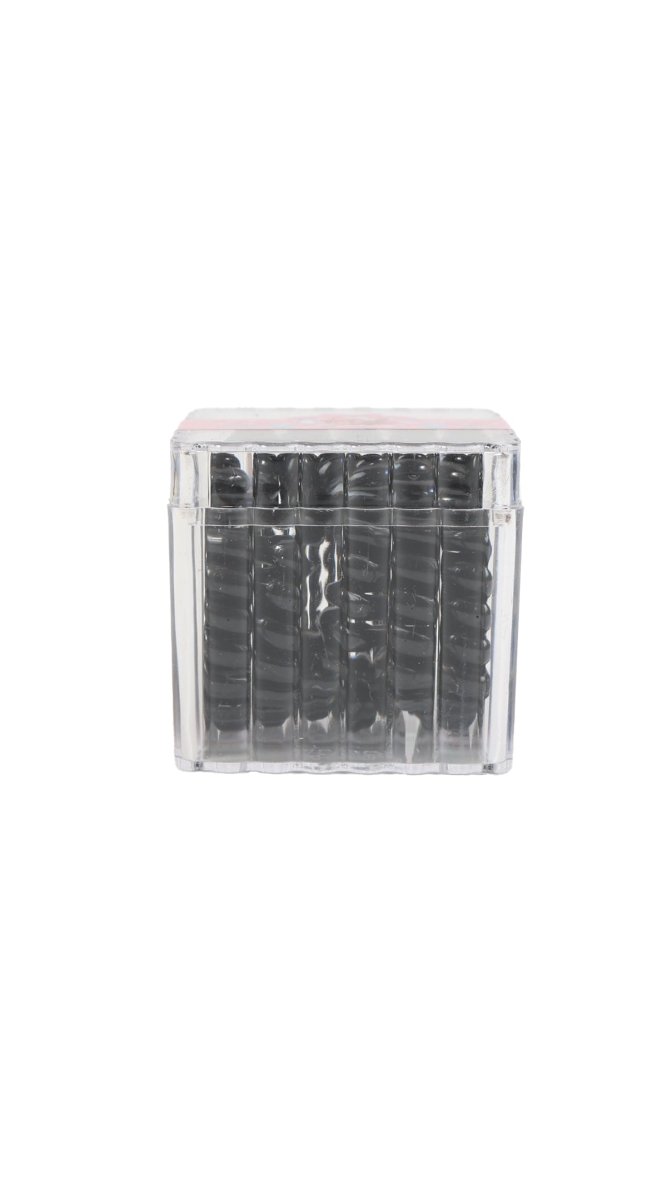 Black Spiral Plastic Hair Ties 1