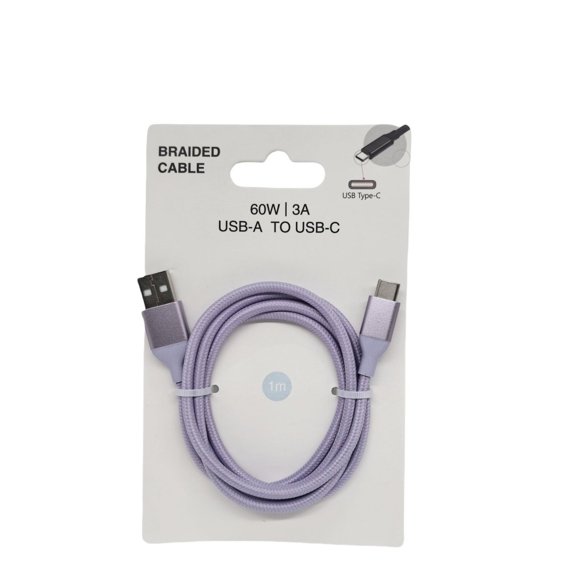 Braided USB - C Cable - 60W, 1m - MIDI