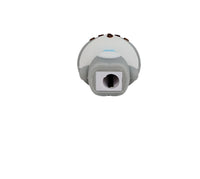 Light gray cat-shaped pencil sharpener, top view with sharpening slot