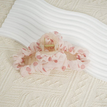 Soft Polka Dot Hair Claw Clip 1