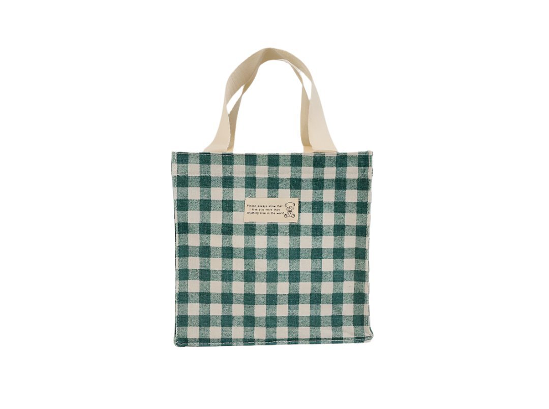 Chic Gingham Tote Bag - MIDI
