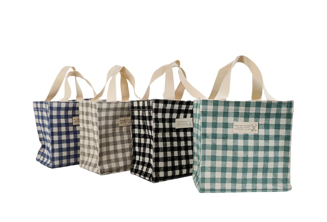 Chic Gingham Tote Bag - MIDI
