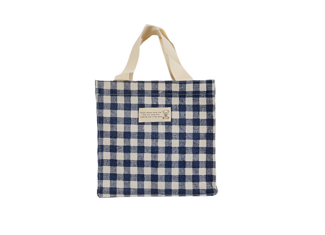 Chic Gingham Tote Bag - MIDI