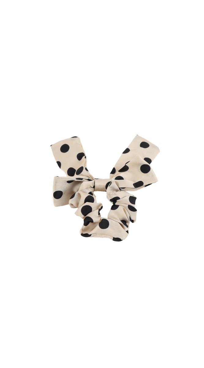 Polka Dot Hair Scrunchie with Bow 3