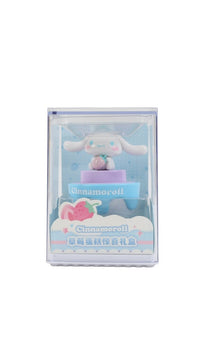 Cinnamoroll cute stamp in clear plastic display box with bunny figure