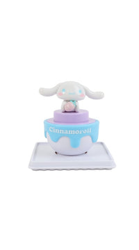Cinnamoroll cute stamp bunny figure on purple-and-blue carousel base