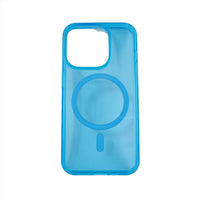 iPhone 15 Pro clear case with ring holder, large circular grip on back