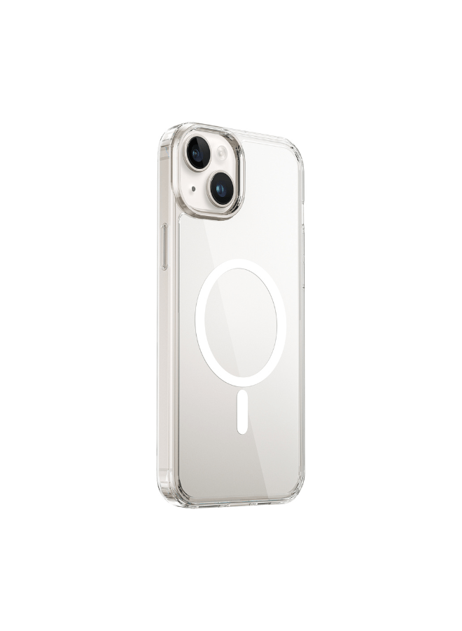 Clear iPhone case with magnetic ring; slim transparent case with camera opening