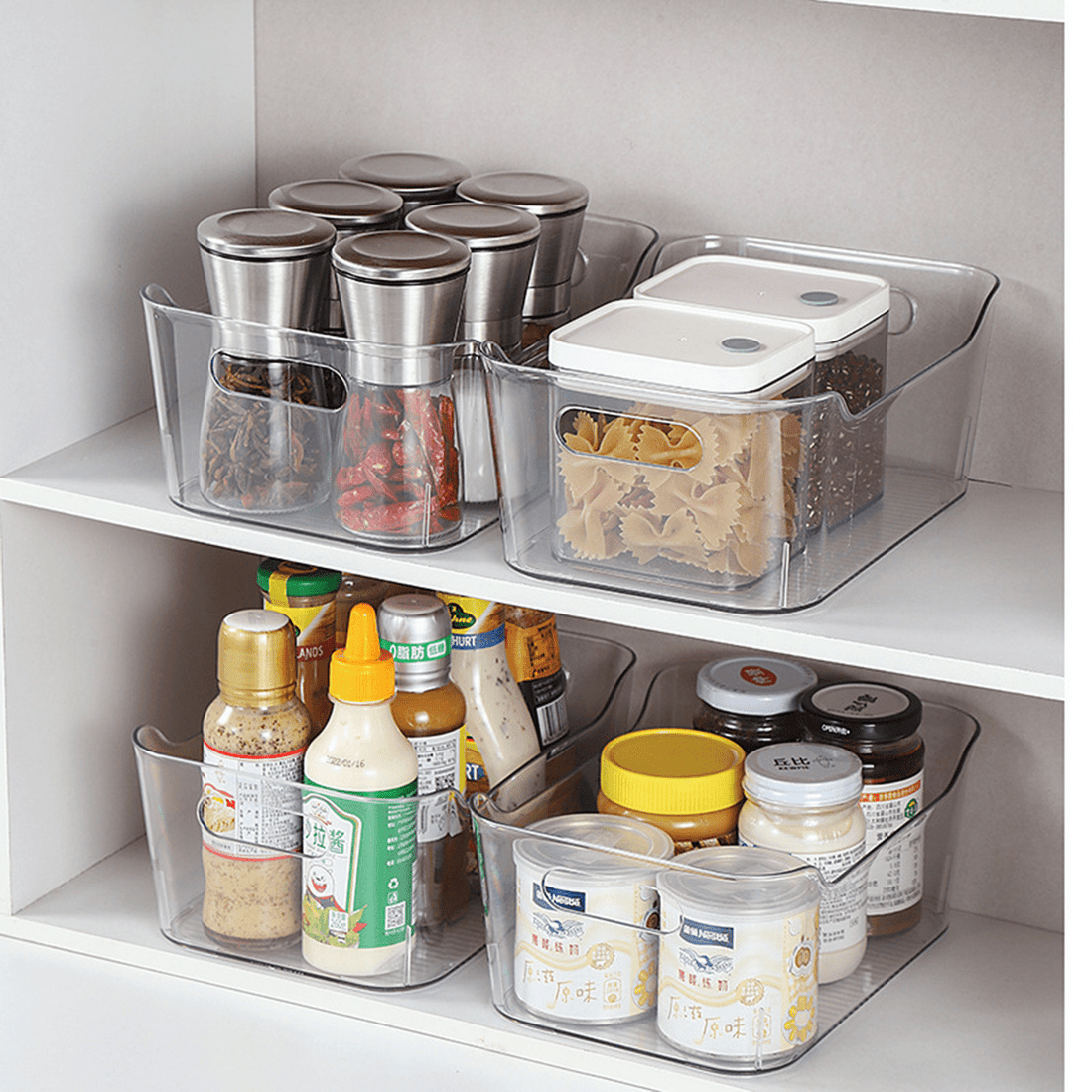 Clear Plastic Storage Bins - MIDI