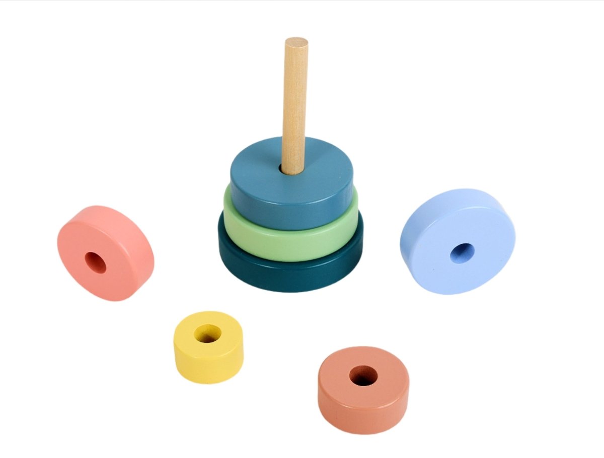Colorful Wooden Stacking Tower for Kids - MIDI