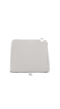 White striped car headrest pillow with square cover and back strap