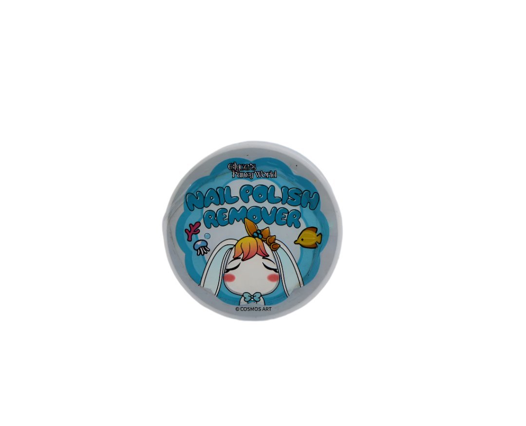 Cosmos Art nail polish remover round tin with cartoon graphic lid