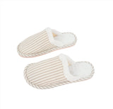Cozy Striped House Slippers - MIDI