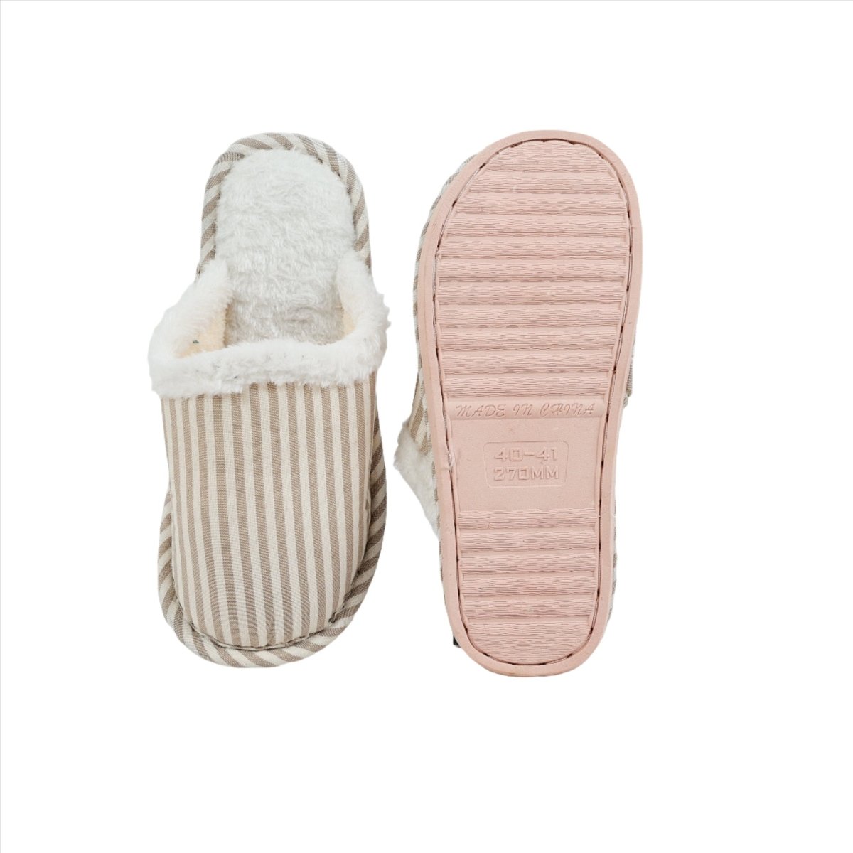 Cozy Striped House Slippers - MIDI