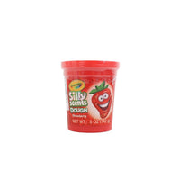 Crayola Silly Scents dough tub in red, strawberry scent.