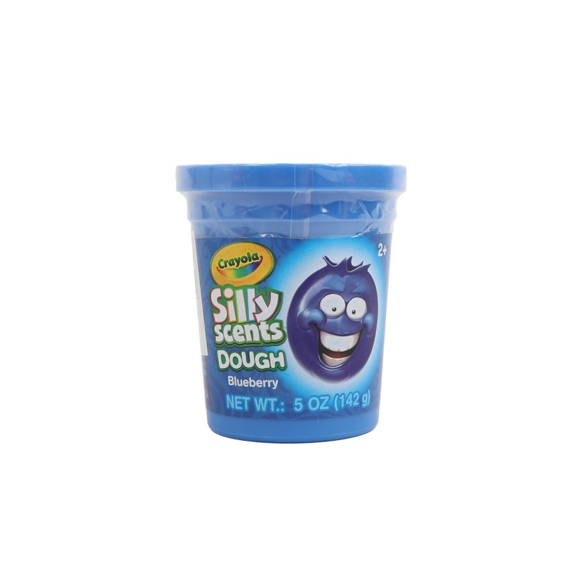Crayola Silly Scents dough tub, blueberry (blue) scent.