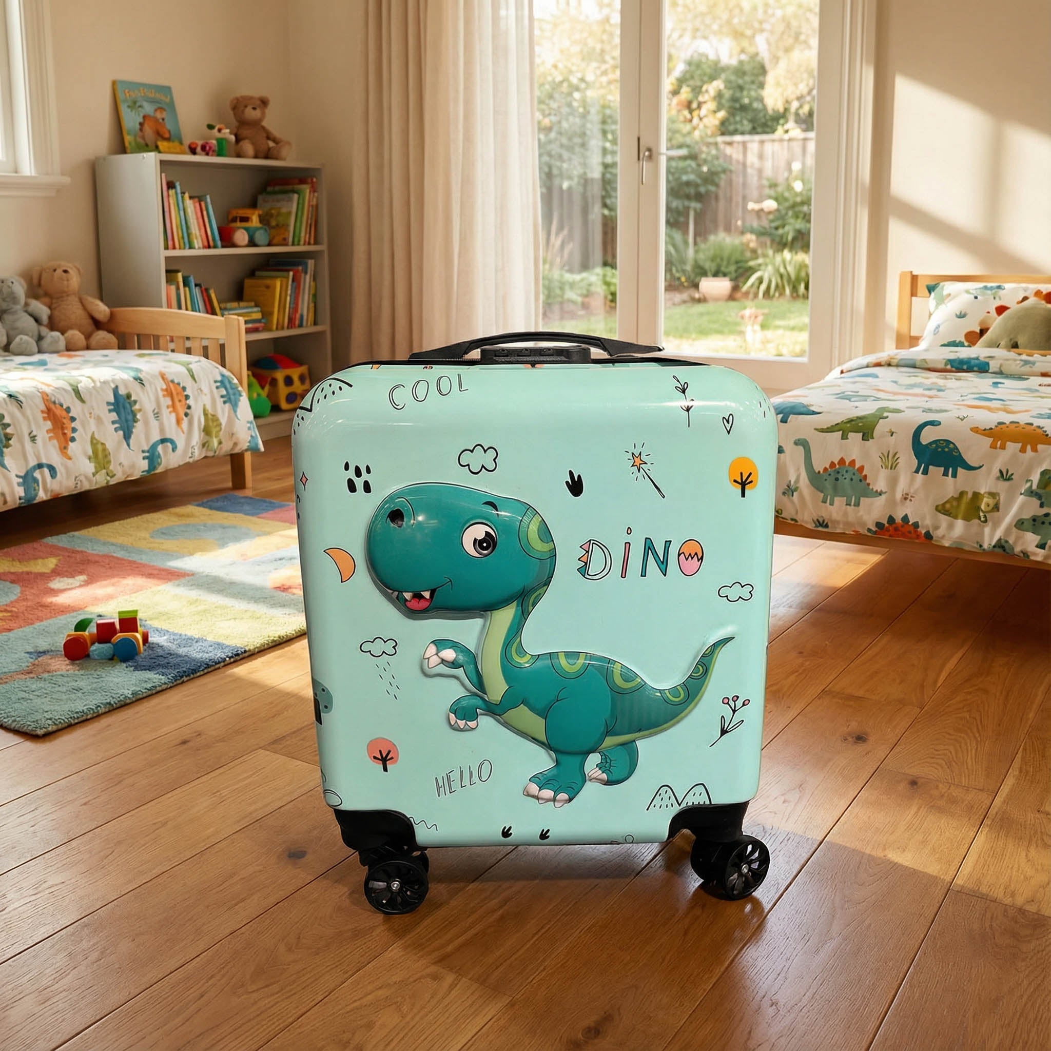 Children’s 18-Inch Luggage with Dinosaur Design (2)