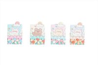Compact mirror case with cute bear and cloud design in pastel colors