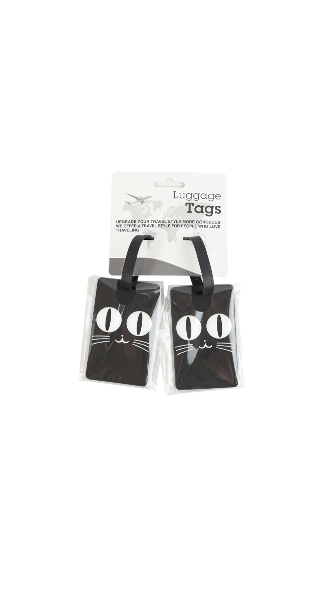 Cute Black Cat Luggage Tag - MIDI