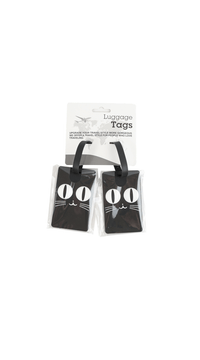 Cute Black Cat Luggage Tag - MIDI
