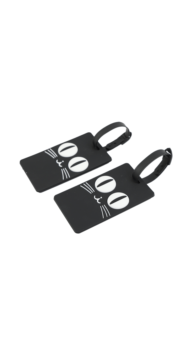 Cute Black Cat Luggage Tag - MIDI