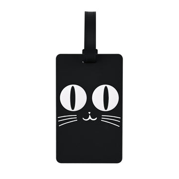 Cute Black Cat Luggage Tag - MIDI