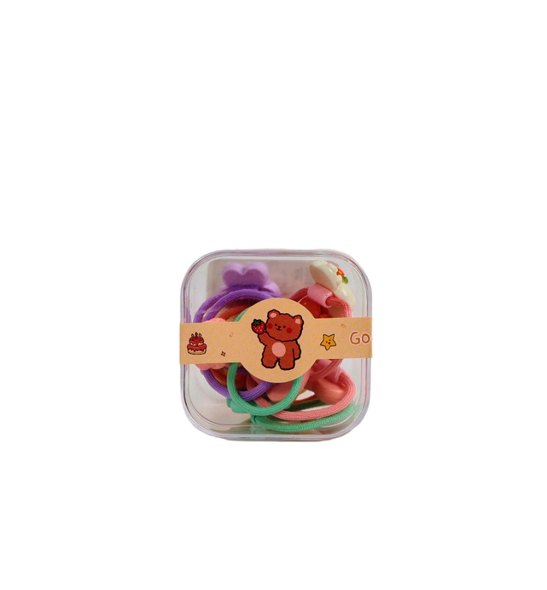 Colorful Elastic Hair Ties with Animal and Flower Charms 3