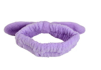 Rabbit knot hair band with a purple twisted knot