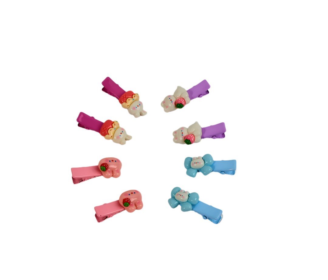Colorful Animal-Themed Hair Clips for Kids 1