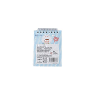 Mini magnetic buckle coil notebook, back cover with printed text and barcode