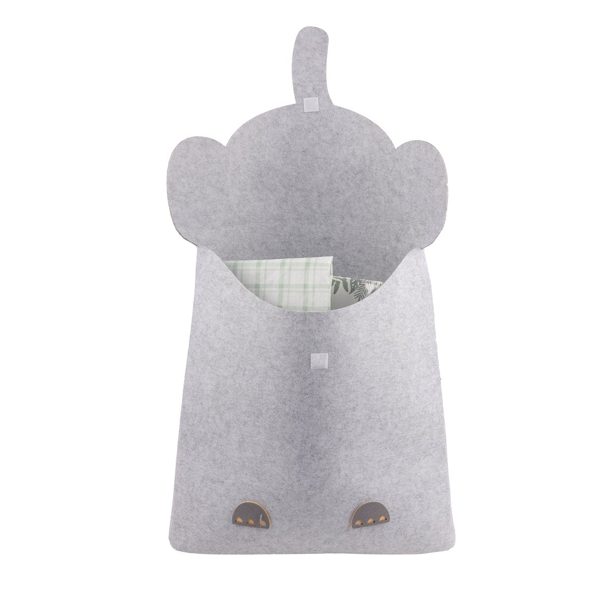 Cute Elephant Felt Laundry Basket - MIDI