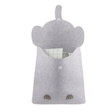 Cute Elephant Felt Laundry Basket - MIDI