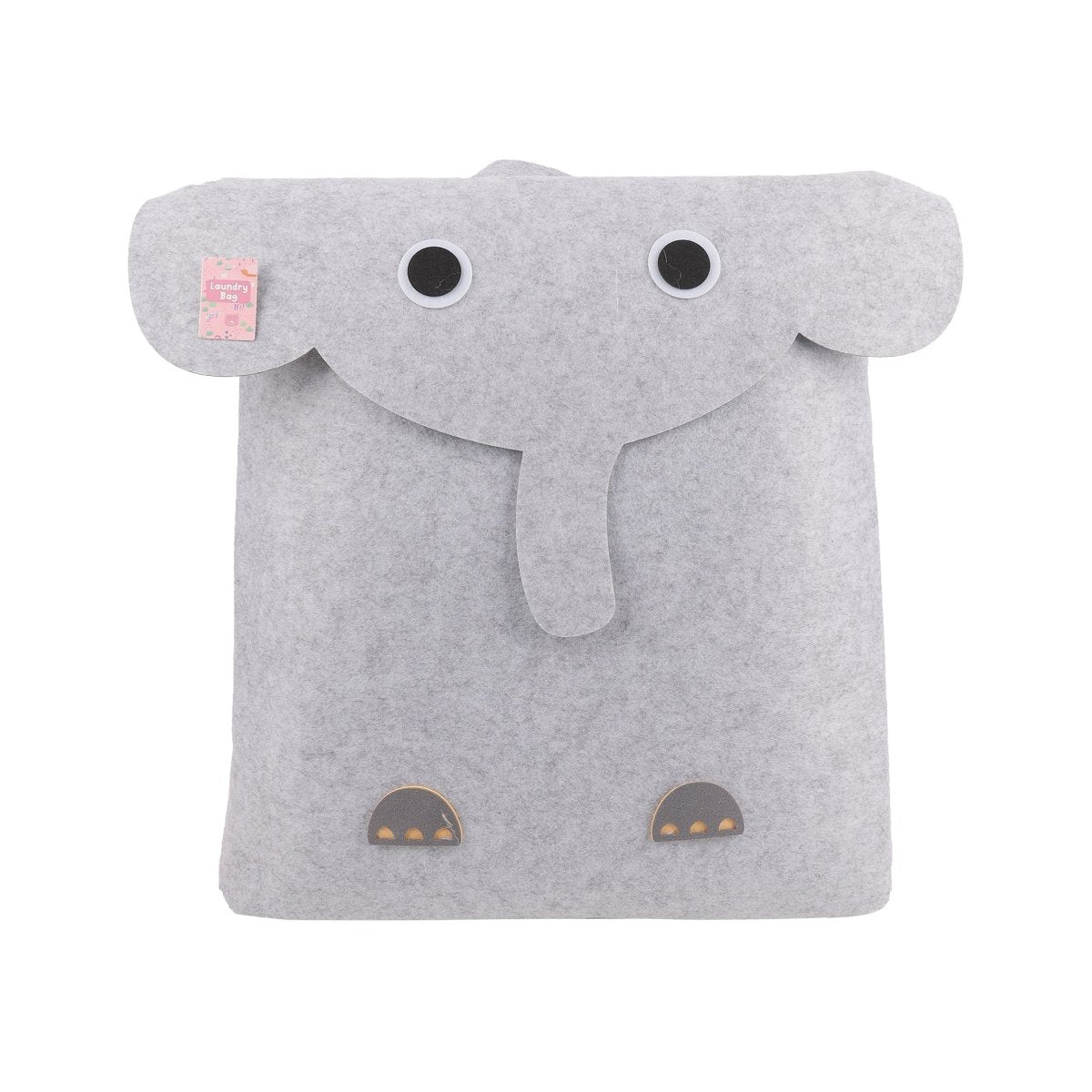 Cute Elephant Felt Laundry Basket - MIDI