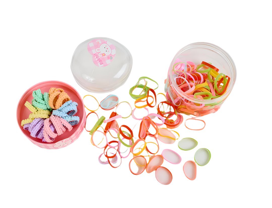 Colorful Hair Accessories in Plastic Container 5