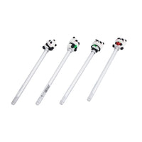 Set of panda character pens with white barrels and black-and-white panda heads