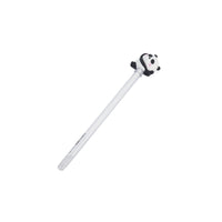 Panda character pen with white barrel and panda head with black ears and face