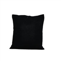 Black canvas tote bag, plain front with buttoned top