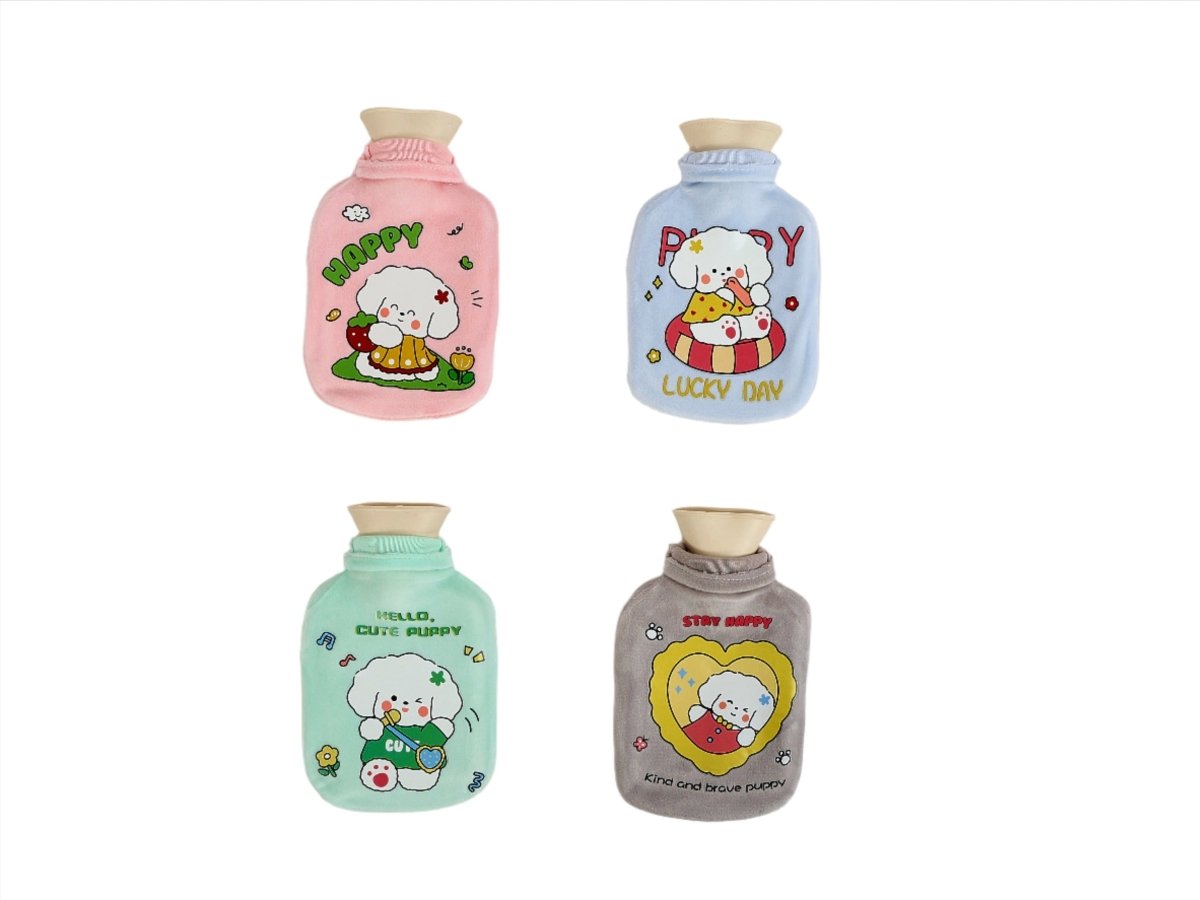 Pack of 2 Cute Moment Plush Hot Water Bottles – 350 ml