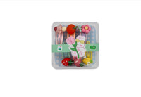 Children's hair clip set in clear box with rabbit and tulip flower-shaped clips