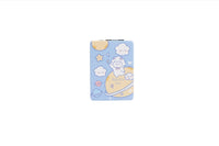 Blue sheep compact mirror with cloud and heart pattern on cover