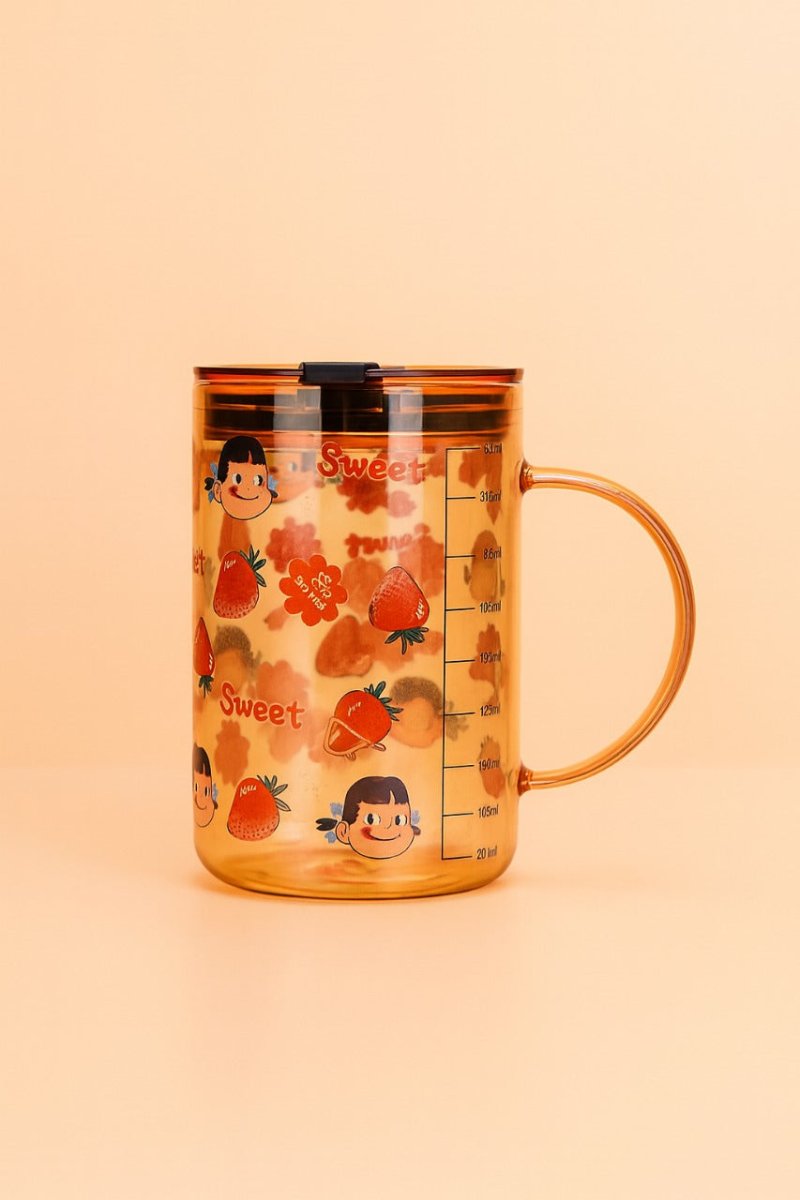Cute Strawberry Glass Mug - MIDI
