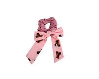 Hair Scrunchie with Teddy Bear Bow Print 2