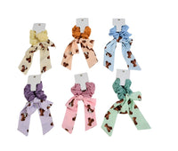 Hair Scrunchie with Teddy Bear Bow Print 3